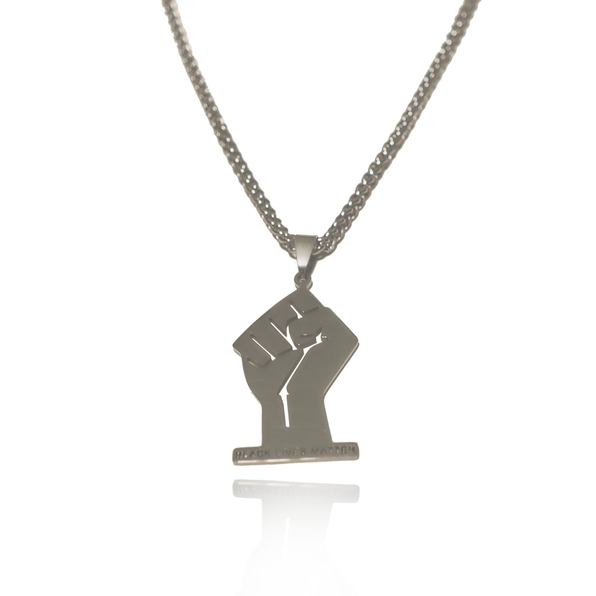 Blm on sale fist necklace
