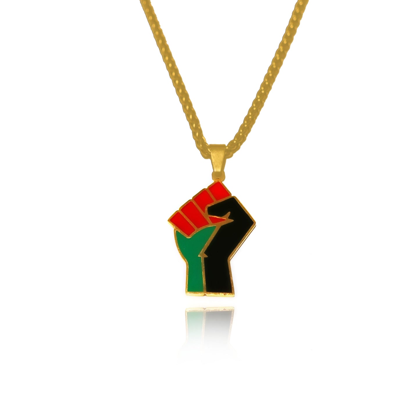 GOLD Red, Black, and Green Black Lives Matter Fist