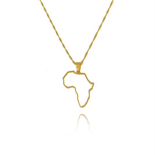 Gold African Continent Outline
